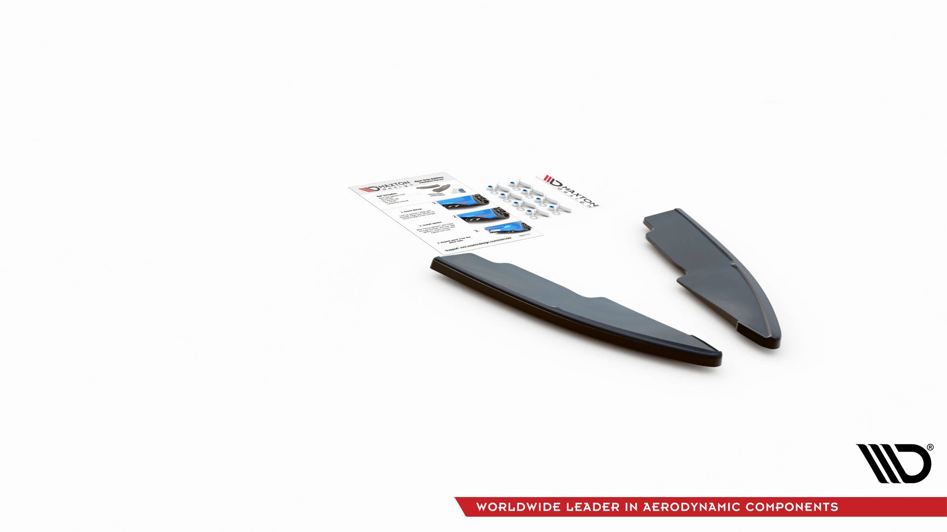 Maxton Design Heck Ansatz Flaps Diffusor für Ford Kuga ST-Line Mk3 Carbon Look