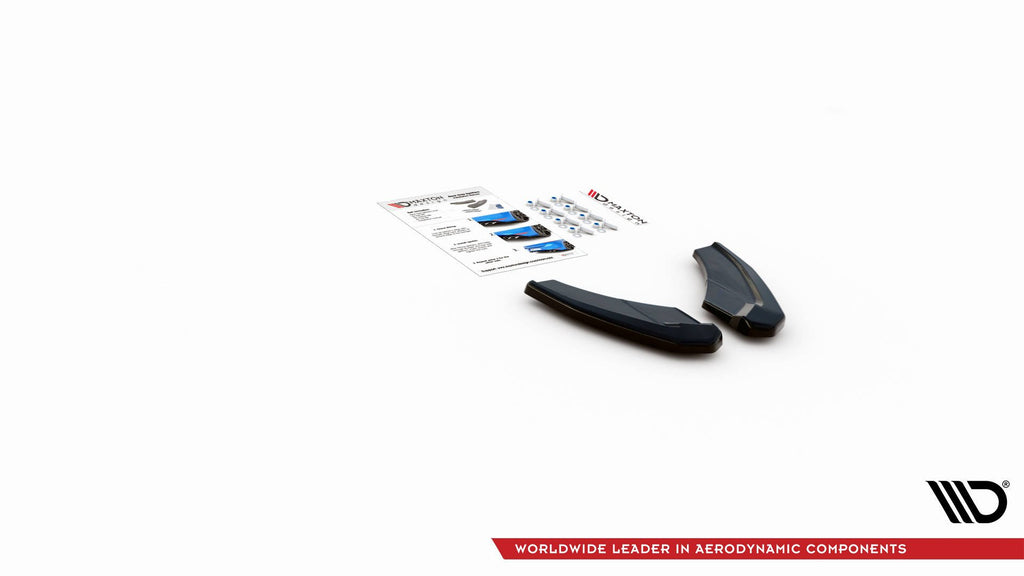Maxton Design Heck Ansatz Flaps Diffusor V.1 passend für Audi S3 Sportback 8Y schwarz Hochglanz