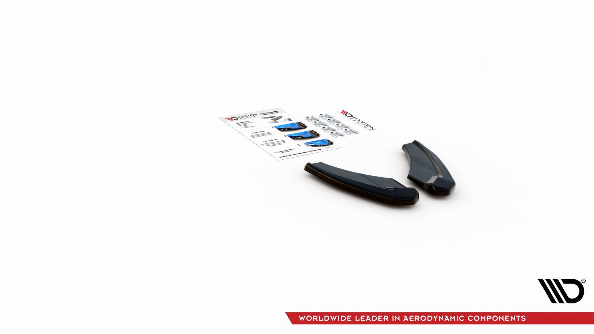 Maxton Design Heck Ansatz Flaps Diffusor V.1 passend für Audi S3 Sportback 8Y schwarz Hochglanz