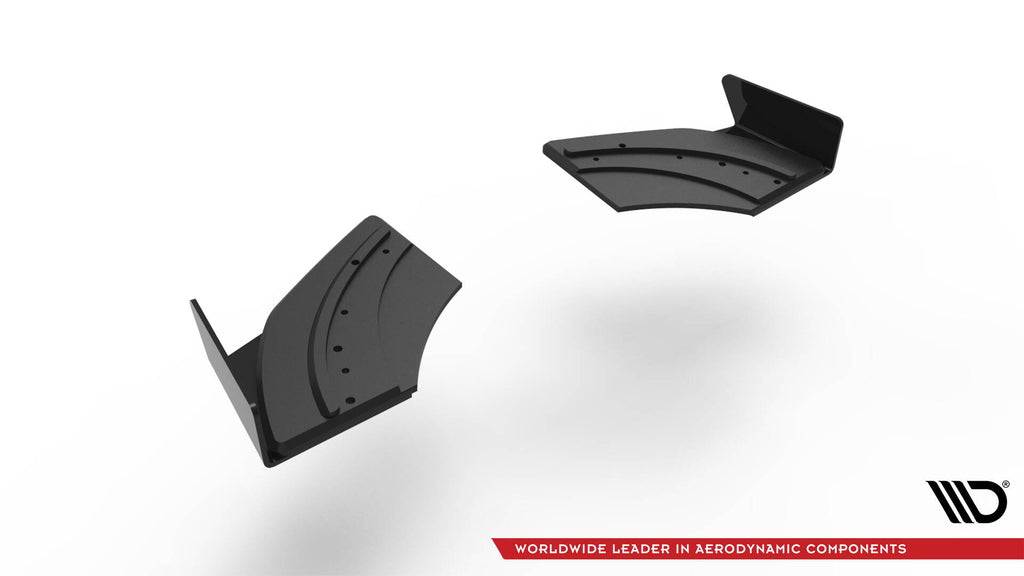Maxton Design Street Pro Heck Ansatz Flaps Diffusor + Flaps passend für VW Scirocco R Mk3 schwarz Hochglanz