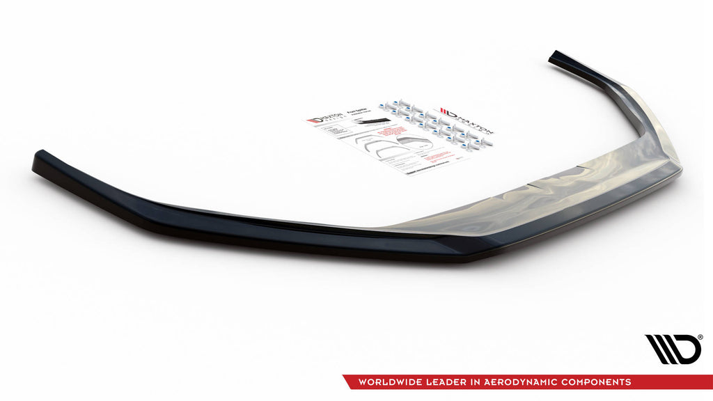 Maxton Design Street+ Spoilerlippe Front Ansatz V.2 passend für Peugeot 508 GT Mk1 Facelift schwarz Hochglanz