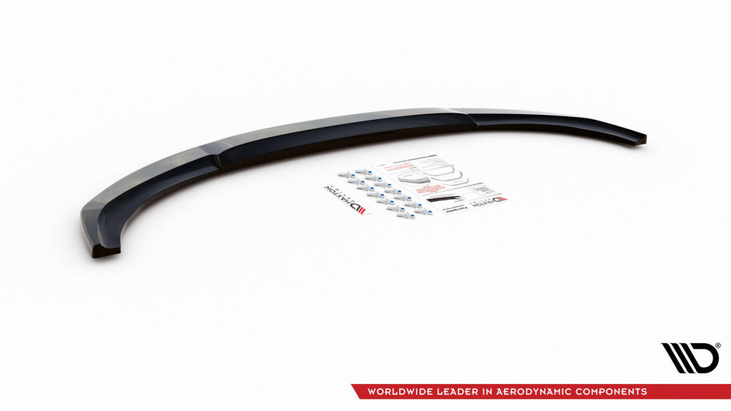 Maxton Design Street+ Spoilerlippe Front Ansatz V.1 passend für BMW 1er F20 schwarz Hochglanz