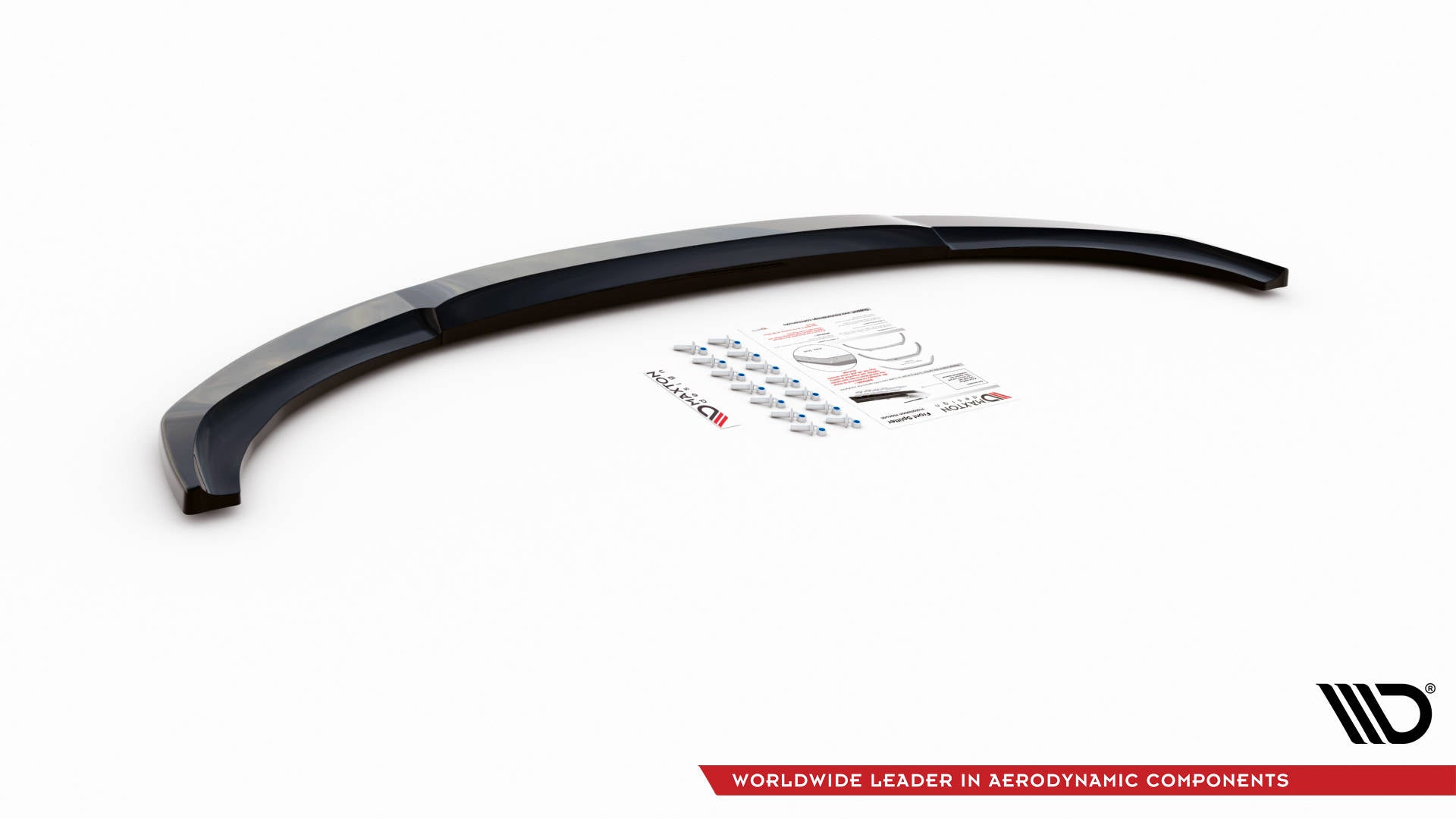 Maxton Design Street+ Spoilerlippe Front Ansatz V.1 passend für BMW 1er F20 schwarz Hochglanz