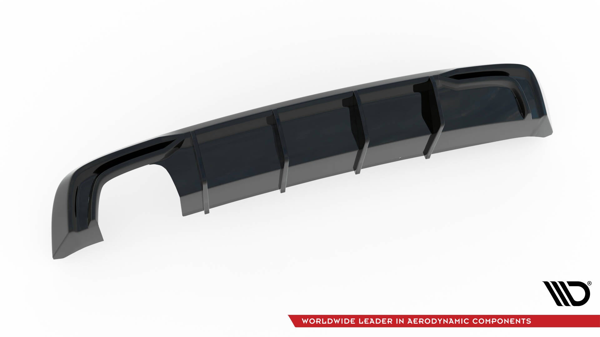 Maxton Design Diffusor Heck Ansatz passend für Audi A3 Sportback 8V Facelift (Doppelauspuff li.)