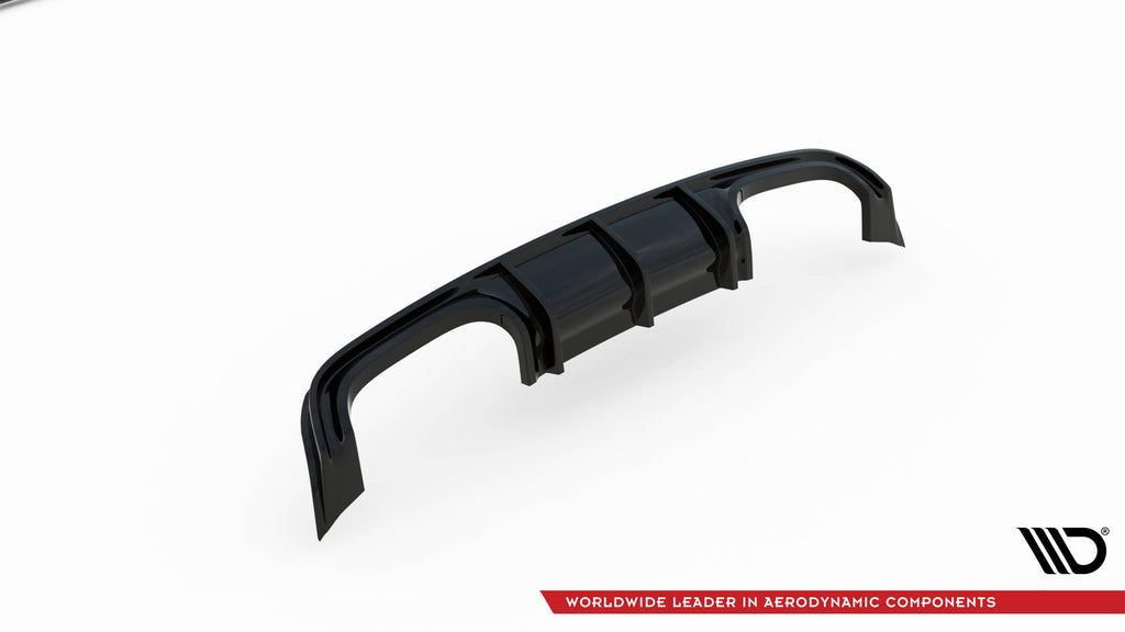 Maxton Design Diffusor Heck Ansatz passend für Mercedes-Benz CLK W209 schwarz Hochglanz