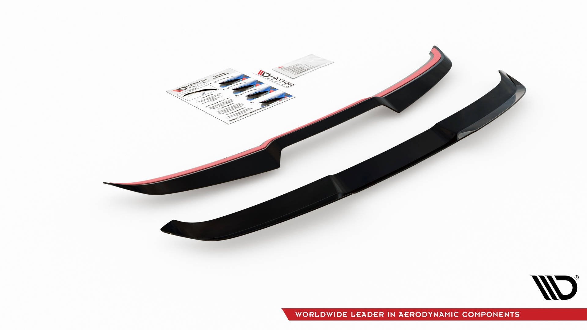 Maxton Design Spoiler CAP V.1 passend für Audi RS3 / S3 / A3 S-Line Sportback 8Y schwarz Hochglanz