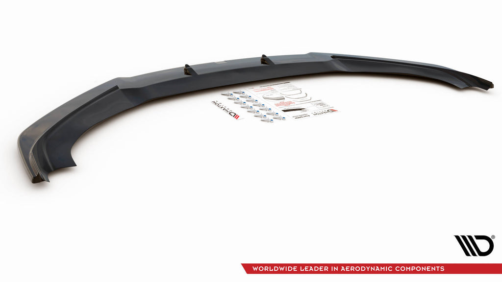 Maxton Design Street+ Spoilerlippe Front Ansatz V.1 passend für Tesla Model S Facelift schwarz Hochglanz