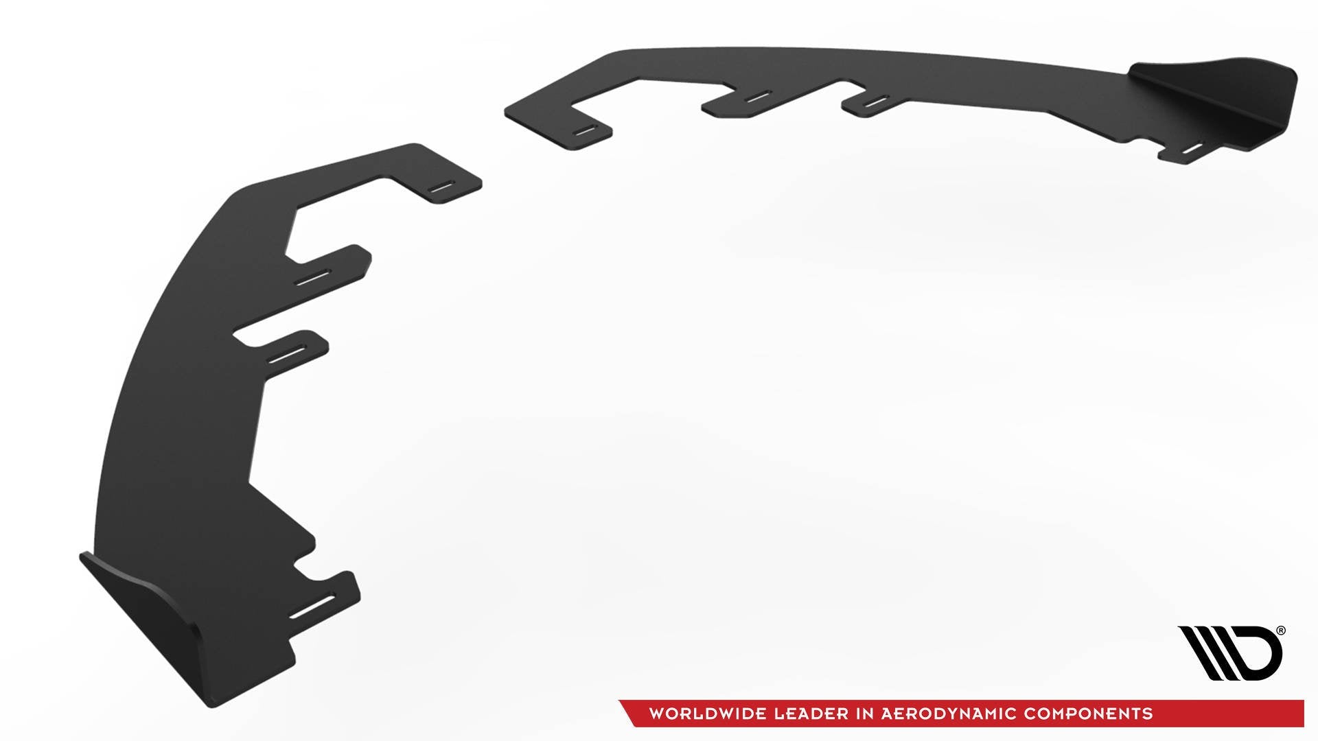 Maxton Design Street Pro Street+ Spoilerlippe Front Ansatz passend für + Front Stoßstangen Racing Flaps passend passend für Ford Fiesta Mk8 ST / ST-Line schwarz Hochglanz
