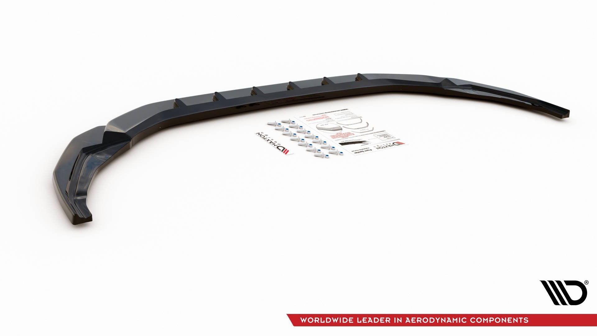 Maxton Design Street+ Spoilerlippe Front Ansatz V.4 passend für Audi S3 / A3 S-Line 8Y schwarz Hochglanz