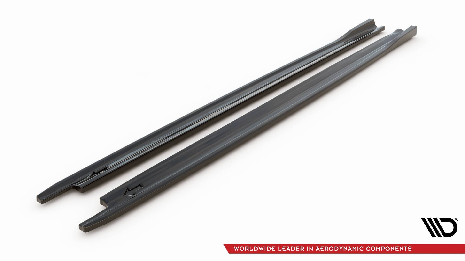 Maxton Design Street+ Seitenschweller Leisten V.2 passend für Skoda Octavia RS Liftback / Combi Mk4 Facelift schwarz Hochglanz