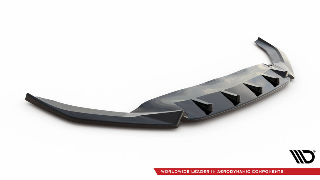 Maxton Design Street+ Spoilerlippe Front Ansatz V.1 passend für VW Passat R-Line B8 Facelift schwarz Hochglanz