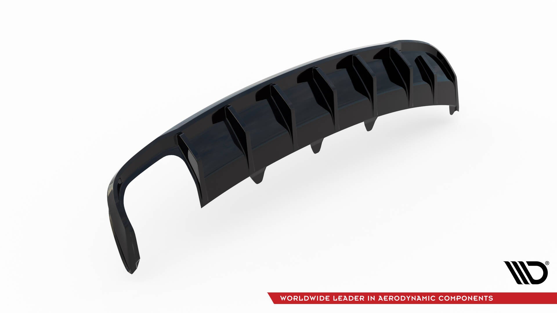 Maxton Design Diffusor Heck Ansatz passend für Audi A4 B8 Facelift (Doppelauspuff li.)