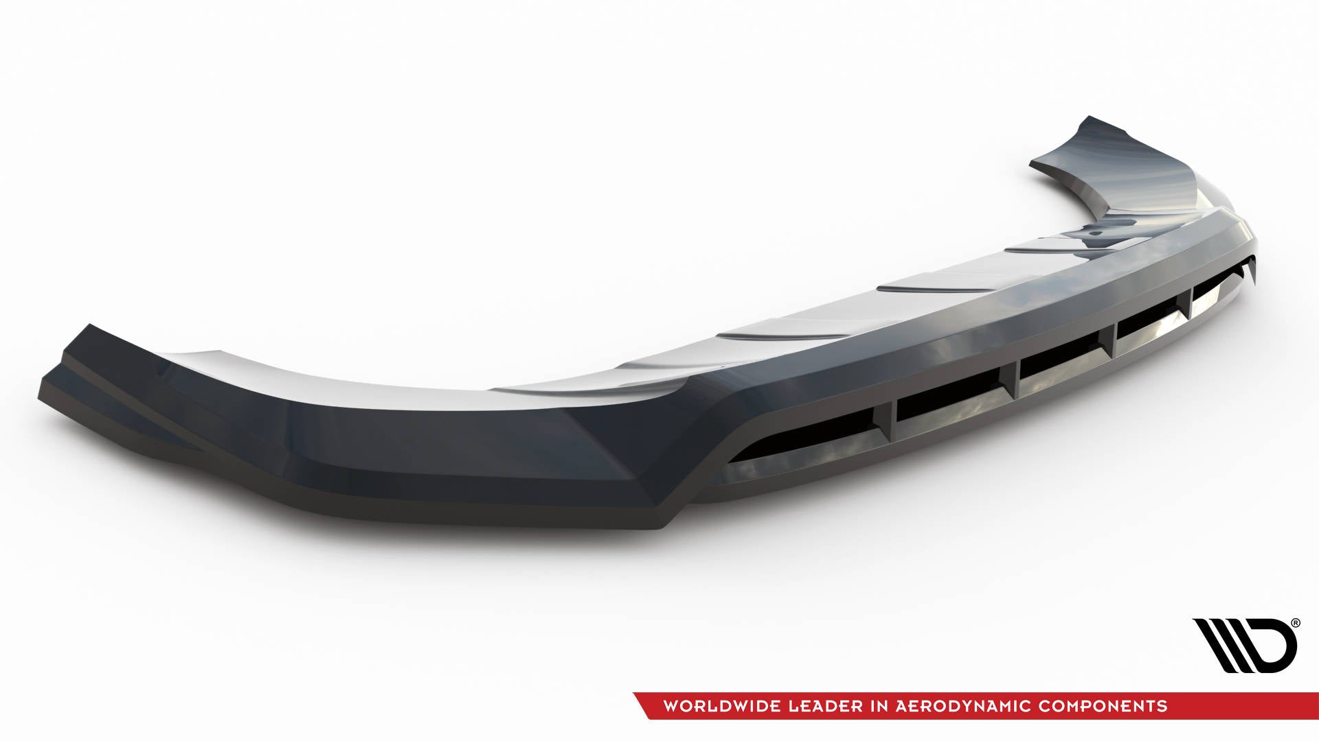 Maxton Design Street+ Spoilerlippe Front Ansatz passend für Porsche Cayenne Sport Design SUV / Coupe Mk3 schwarz Hochglanz