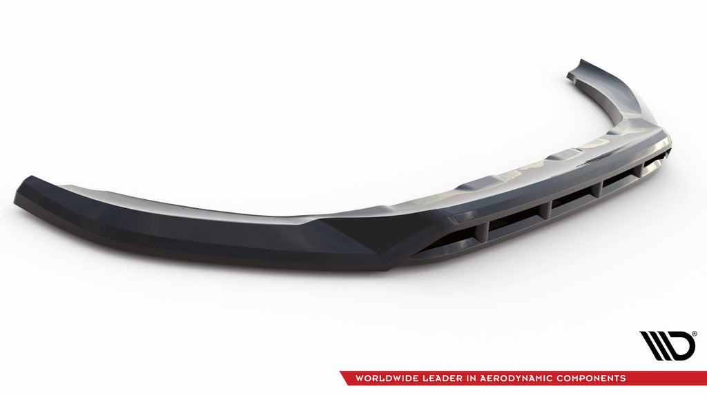 Maxton Design Street+ Spoilerlippe Front Ansatz passend für Volvo XC60 R-Design Mk1 Facelift schwarz Hochglanz