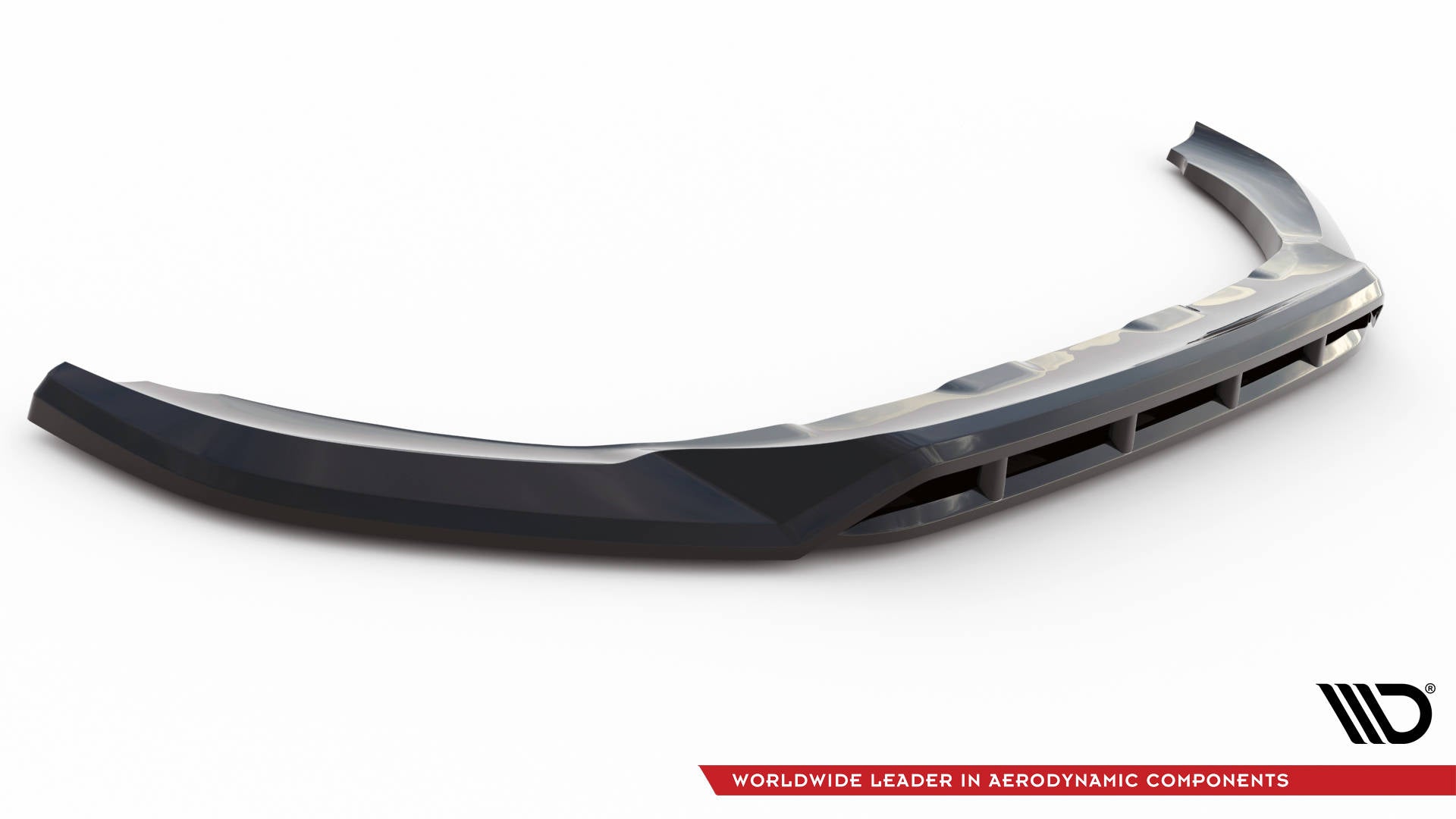 Maxton Design Street+ Spoilerlippe Front Ansatz passend für Volvo XC60 R-Design Mk1 Facelift schwarz Hochglanz