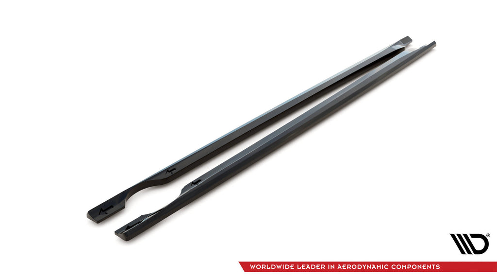 Maxton Design Street+ Seitenschweller Leisten passend für VW Taigo R-Line Mk1 schwarz Hochglanz