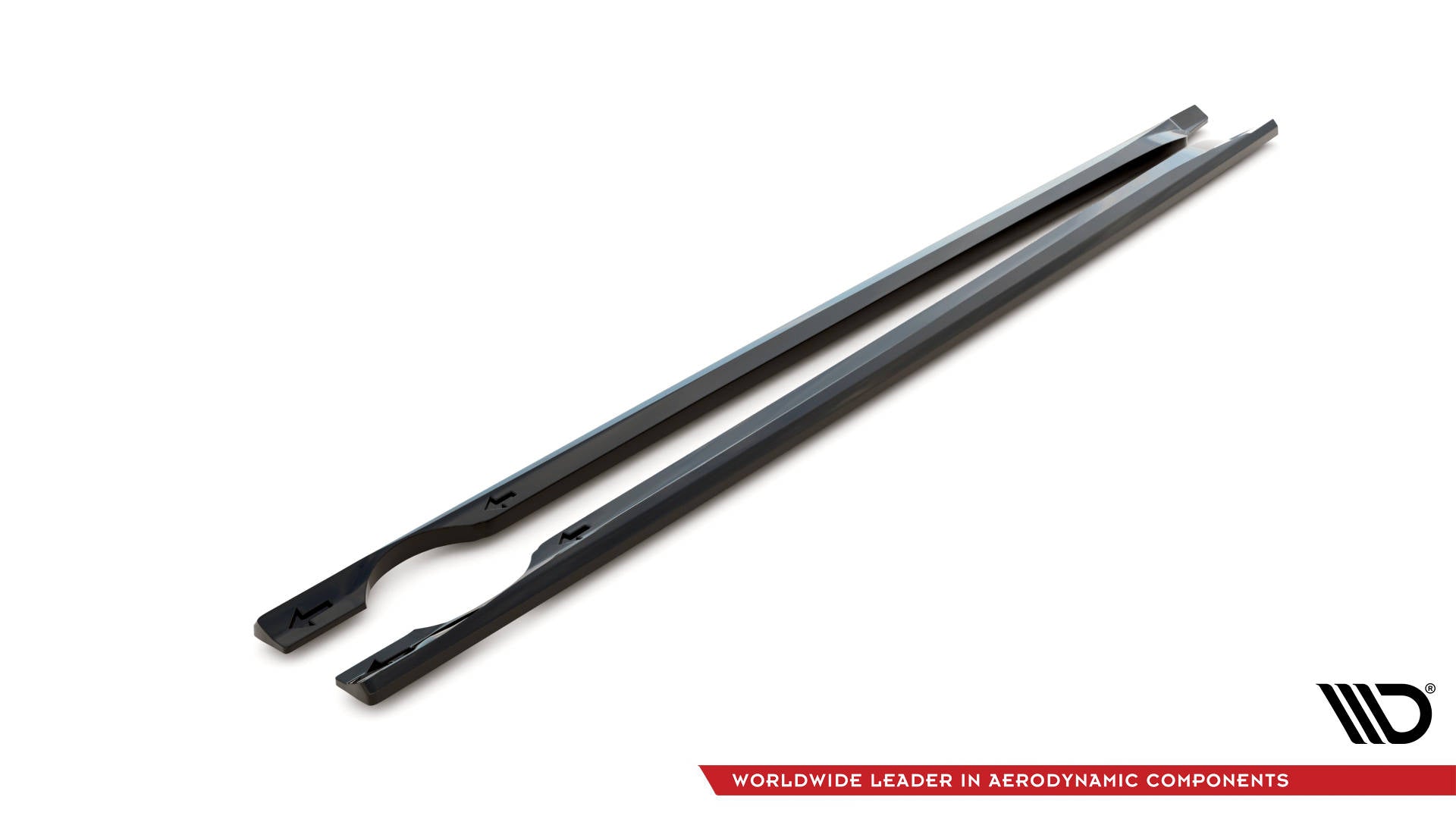 Maxton Design Street+ Seitenschweller Leisten passend für VW Taigo R-Line Mk1 schwarz Hochglanz