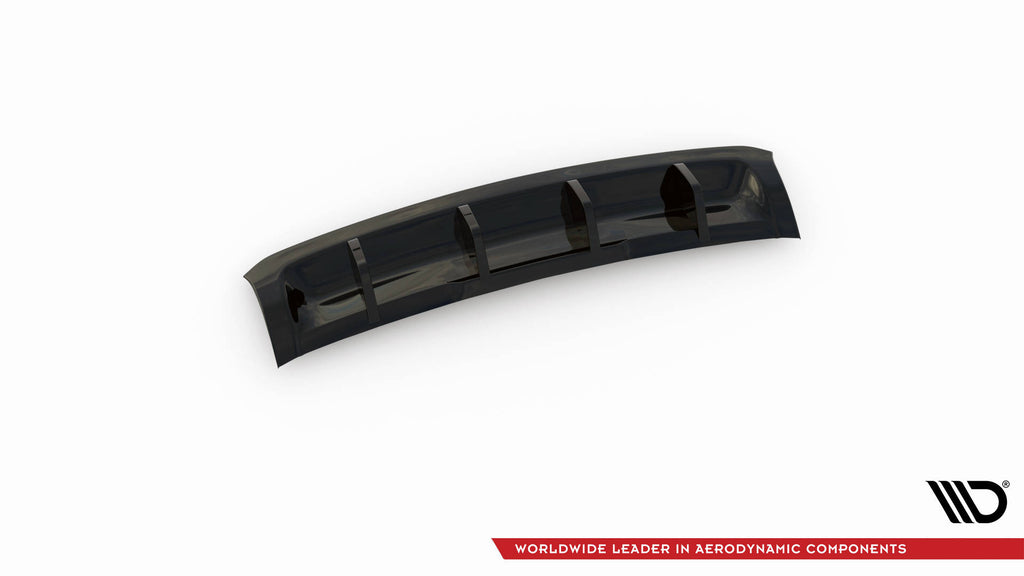 Maxton Design Diffusor Heck Ansatz passend für Porsche Cayenne Turbo / Standard Mk2 schwarz Hochglanz