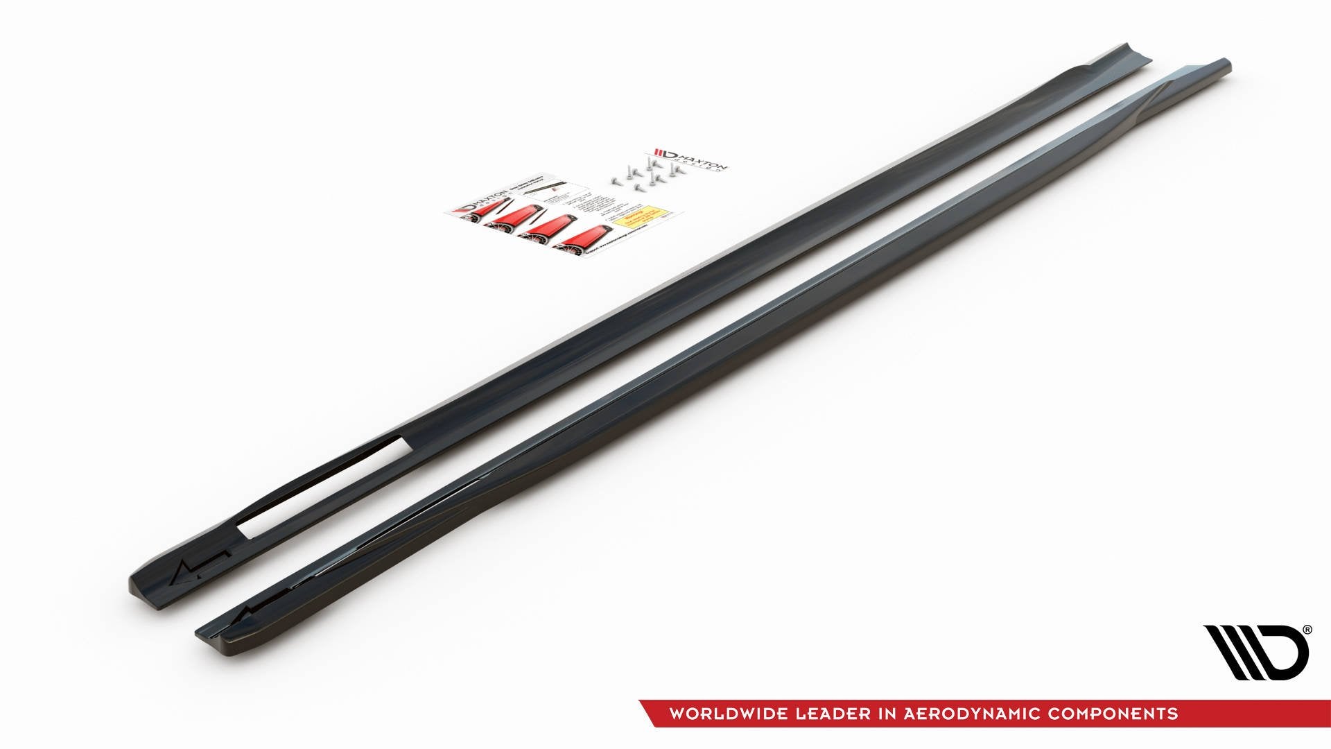 Maxton Design Seitenschweller Ansatz für V.3 für BMW 4er M-Paket G22 Carbon Look