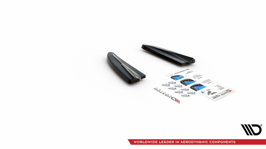 Maxton Design Heck Ansatz Flaps Diffusor passend für Volvo V40 schwarz Hochglanz