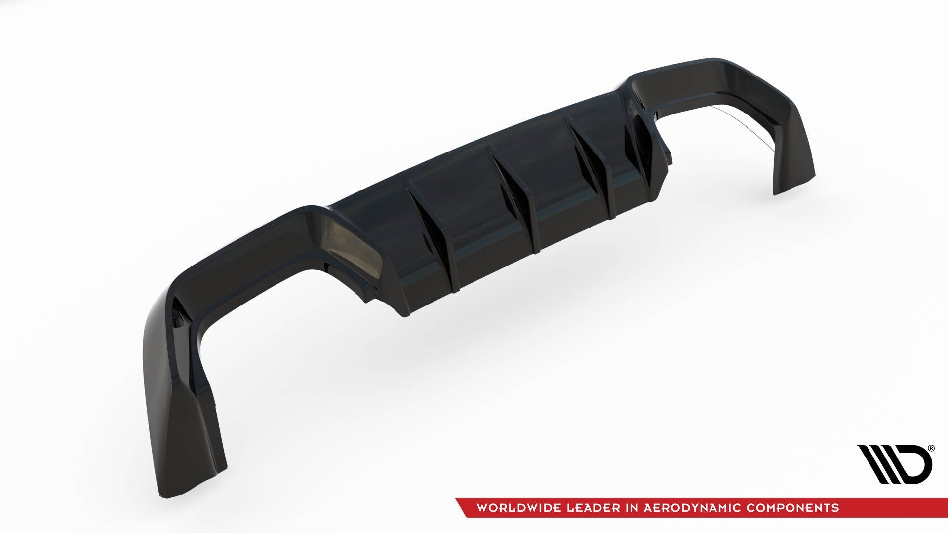 Maxton Design Diffusor Heck Ansatz V.1 passend für VW Golf R Hatchback Mk8 Facelift schwarz Hochglanz