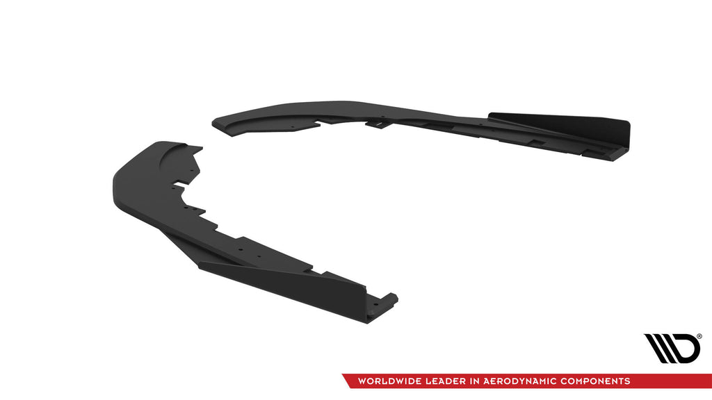 Maxton Design Street Pro Heck Ansatz Flaps Diffusor + Flaps passend für Kia Stinger GT / GT-Line Mk1 schwarz Hochglanz