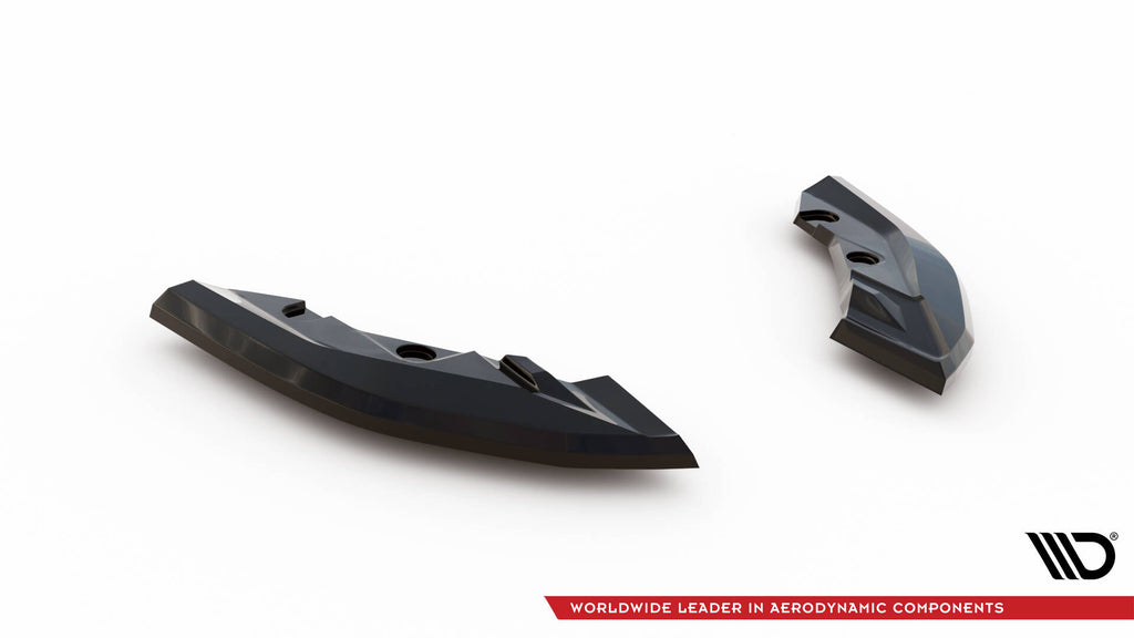Maxton Design Heck Ansatz Flaps Diffusor V.1 passend für BMW 1er M-Paket F70 schwarz Hochglanz