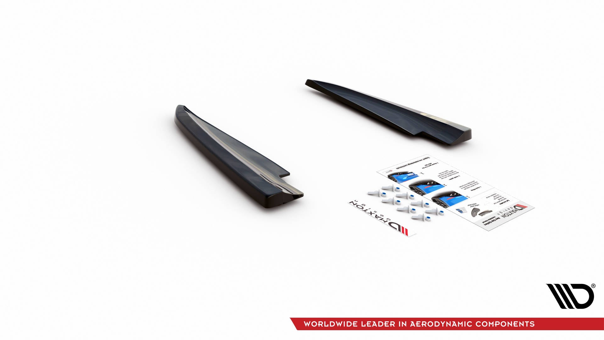 Maxton Design Heck Ansatz Flaps Diffusor passend für Maserati Ghibli Mk3 schwarz Hochglanz
