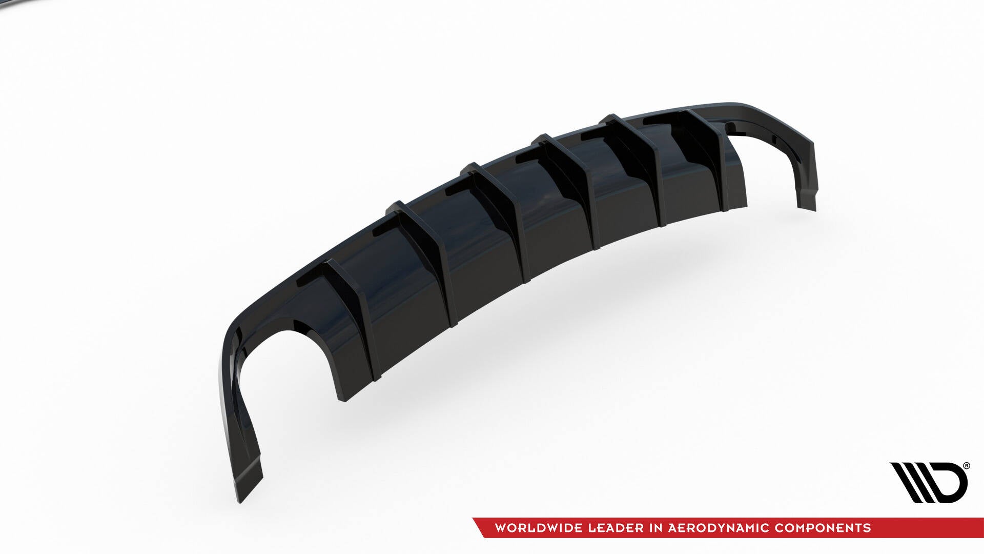 Maxton Design Diffusor Heck Ansatz V.1 passend für VW Scirocco R Mk3 schwarz Hochglanz