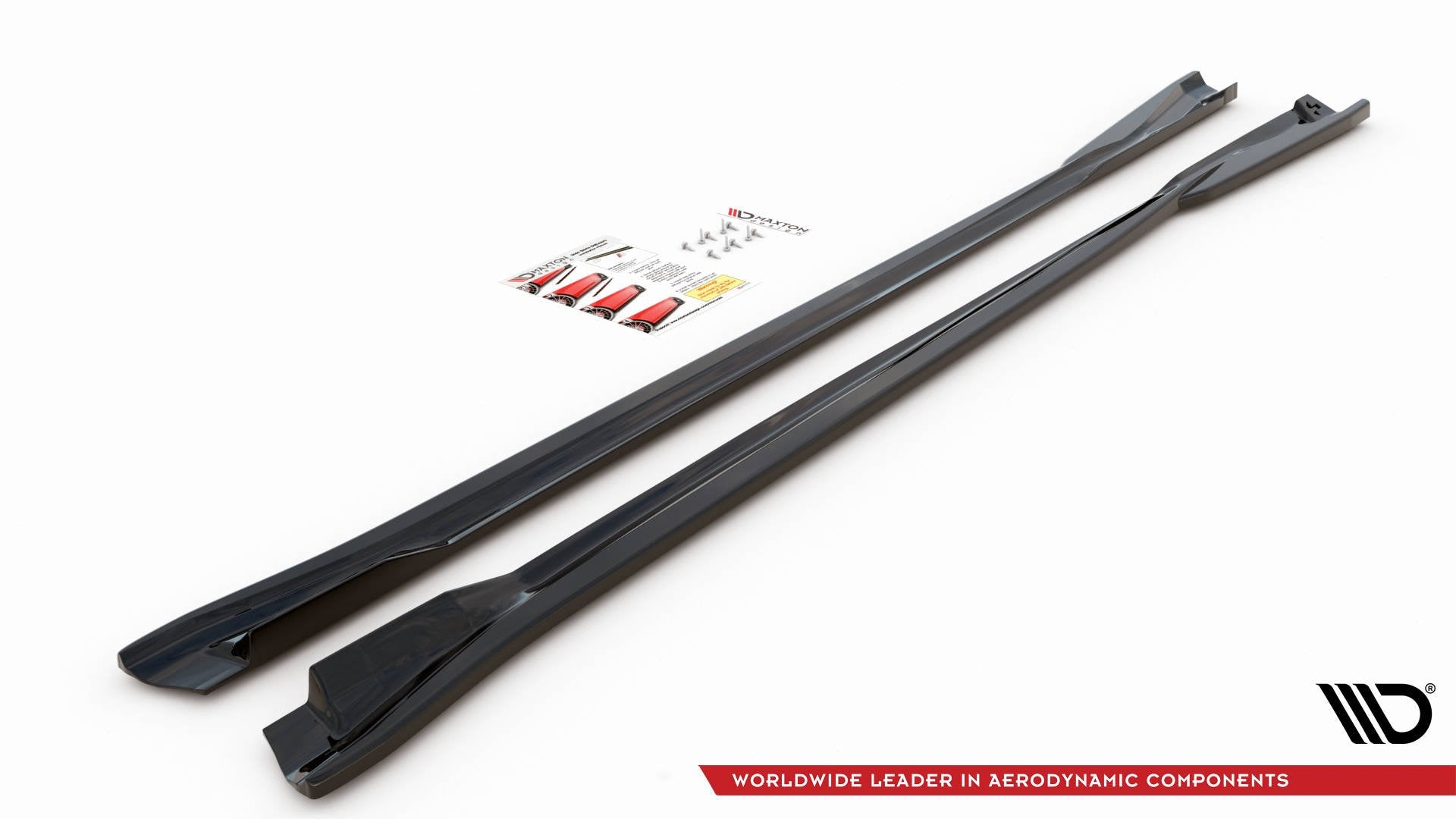 Maxton Design Street+ Seitenschweller Leisten passend für VW Arteon R/ R-Line Limousine / Shooting Brake Mk1 Facelift schwarz Hochglanz