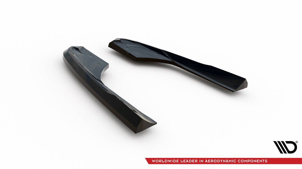 Maxton Design Heck Ansatz Flaps Diffusor V.2 passend für Audi RS3 Limousine 8V Facelift schwarz Hochglanz