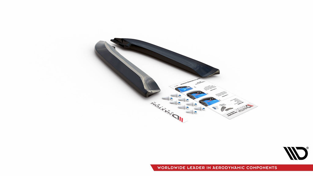 Maxton Design Heck Ansatz Flaps Diffusor V.1 passend für Audi RS4 Limousine B7 schwarz Hochglanz