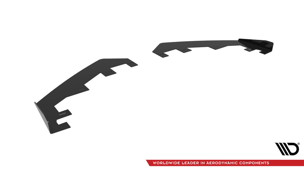 Maxton Design Front Stoßstange Flaps passend für Honda Civic Limousine Mk10 schwarz Hochglanz