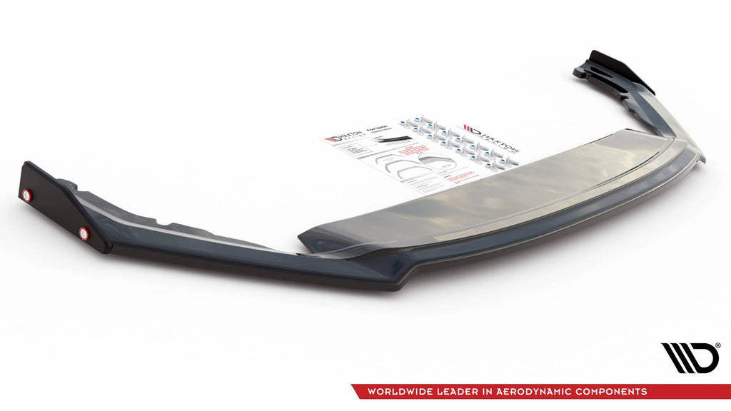 Maxton Design Street+ Spoilerlippe Front Ansatz V.2 + Flaps passend für Skoda Octavia RS Mk4