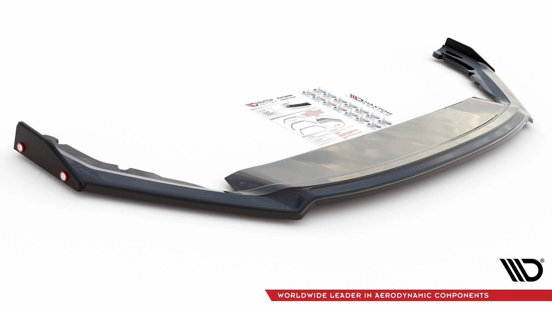 Maxton Design Street+ Spoilerlippe Front Ansatz V.2 + Flaps passend für Skoda Octavia RS Mk4