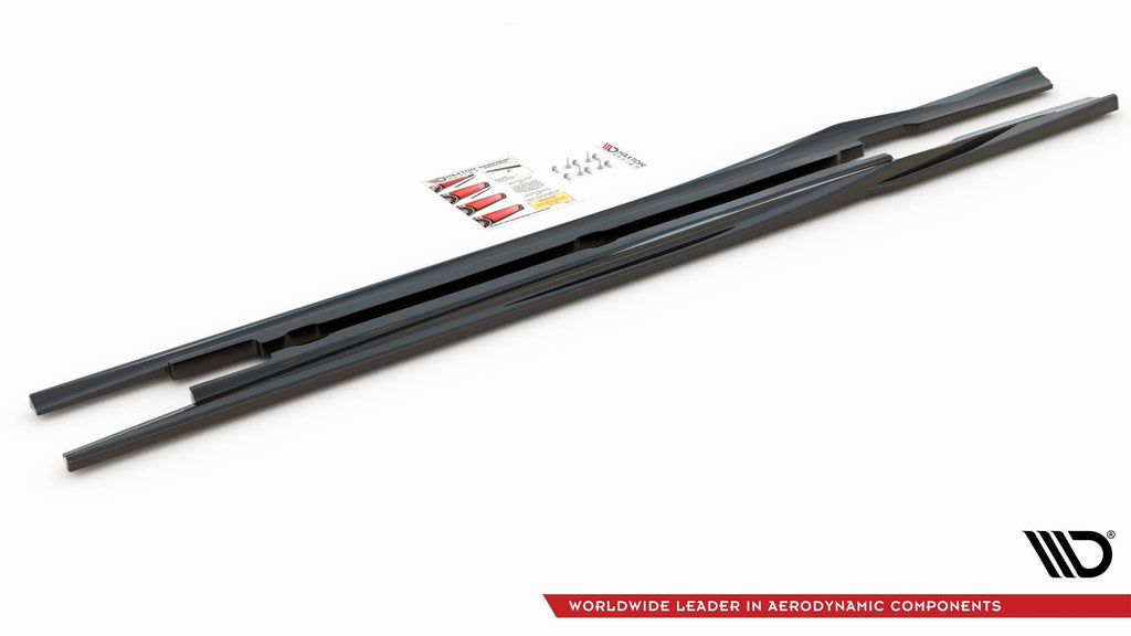 Maxton Design Street+ Seitenschweller Leisten passend für Mercedes-Benz E W213 schwarz Hochglanz