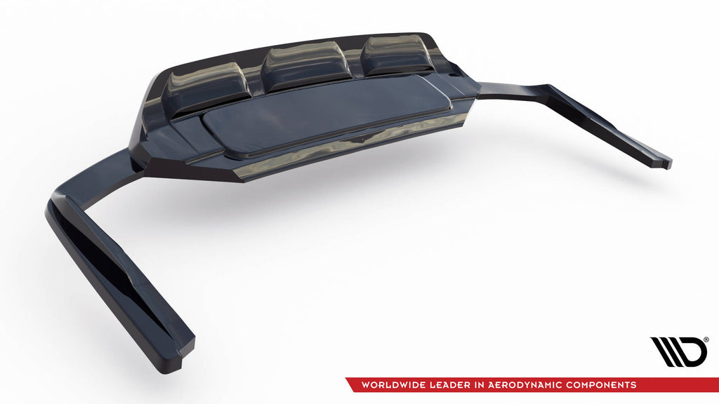 Maxton Design Street+ Mittlerer Diffusor RACE passend für Audi SQ7 Mk2 (4M) Facelift schwarz Hochglanz