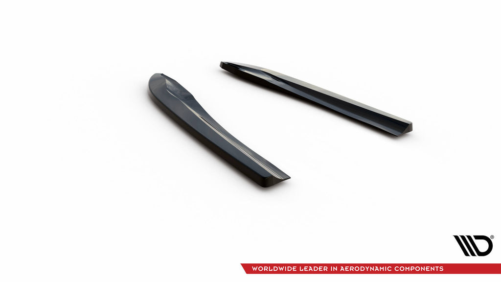 Maxton Design Heck Ansatz Flaps Diffusor passend für Mercedes-Benz C Coupe / Limousine / Kombi AMG-Line C204 / W204 Facelift / S204 Facelift schwarz Hochglanz
