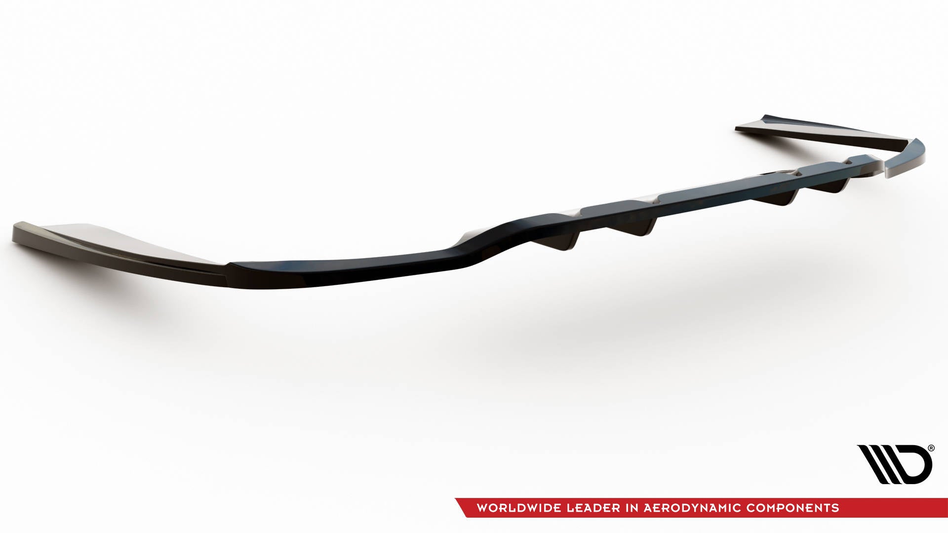Maxton Design Street+ Mittlerer Diffusor RACE passend für Mercedes-Benz C AMG-Line W205 Facelift schwarz Hochglanz