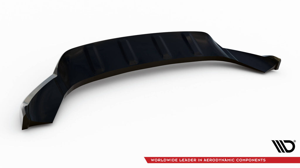 Maxton Design Street+ Spoilerlippe Front Ansatz passend für Porsche Macan Turbo Mk1 schwarz Hochglanz