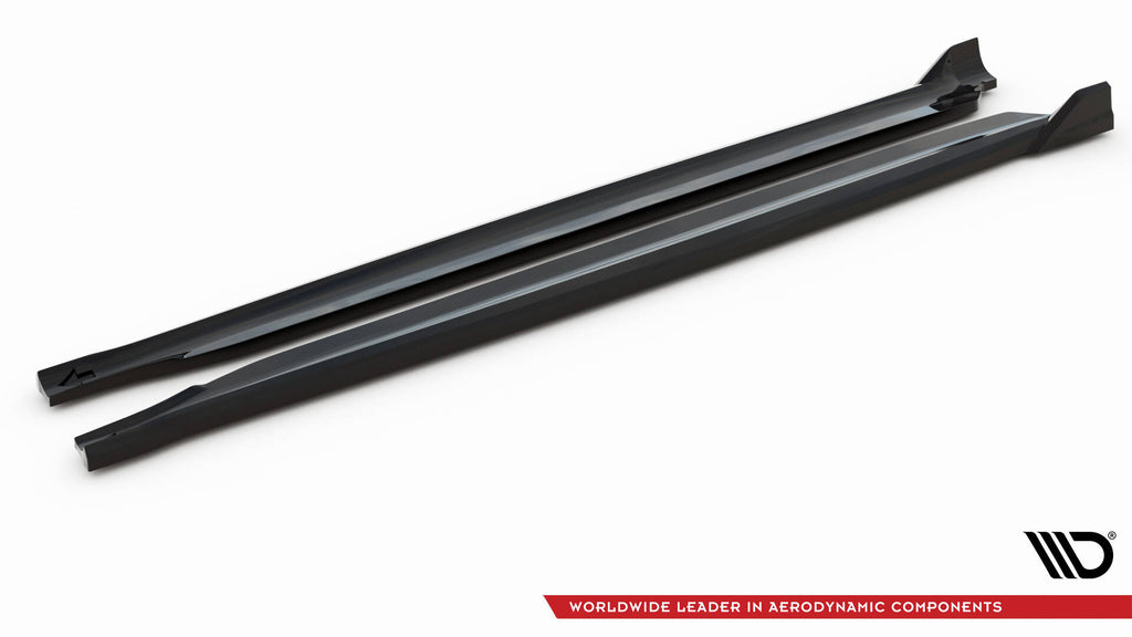 Maxton Design Street+ Seitenschweller Leisten V.2 passend für BMW X5 M-Paket F15 schwarz Hochglanz