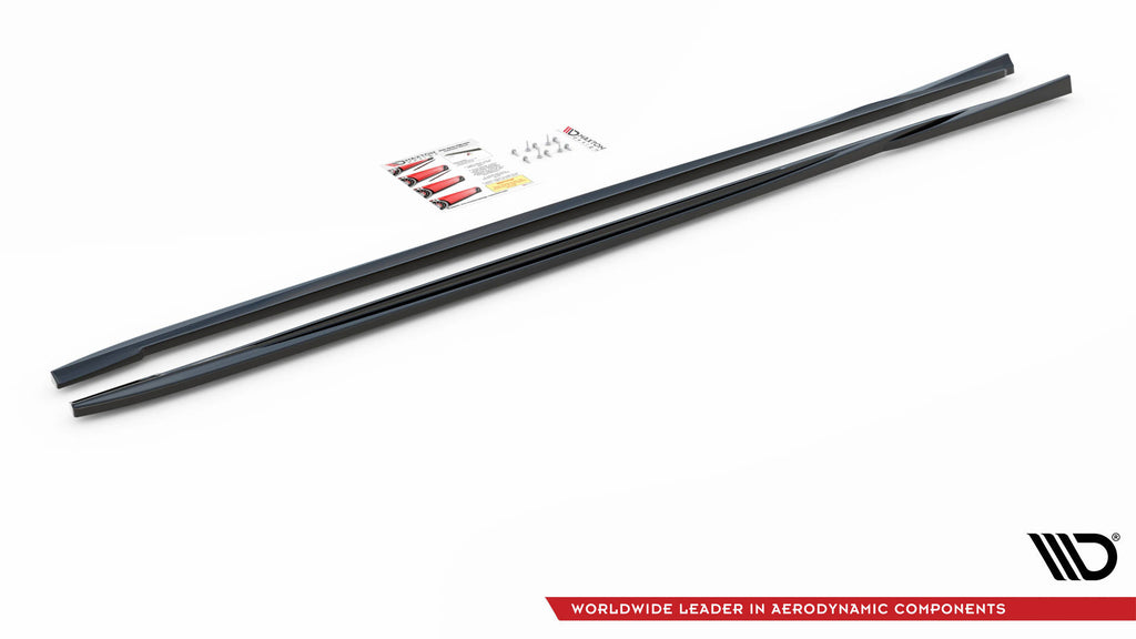Maxton Design Street+ Seitenschweller Leisten passend für Volvo V70 Mk3 schwarz Hochglanz
