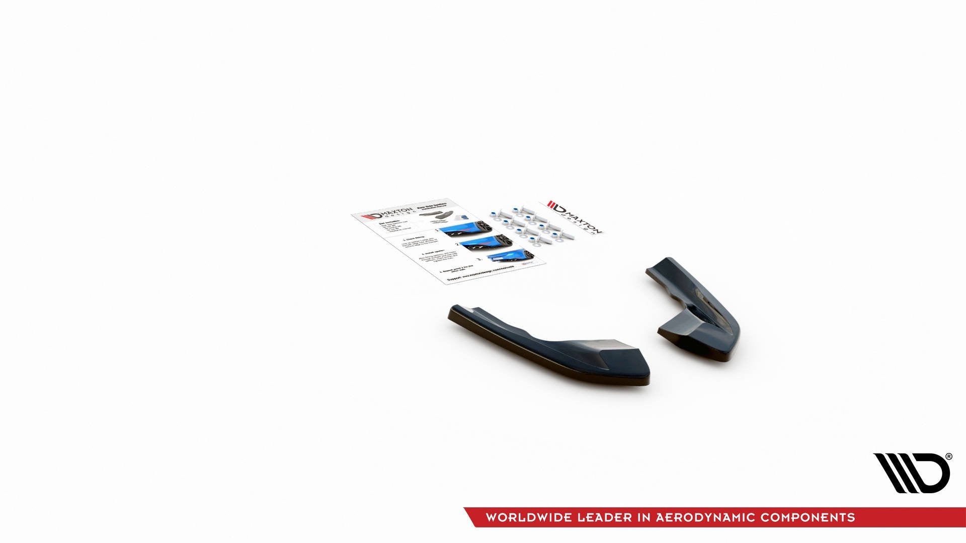Maxton Design Heck Ansatz Flaps Diffusor V.1 passend für VW Golf R Hatchback Mk8 Facelift schwarz Hochglanz