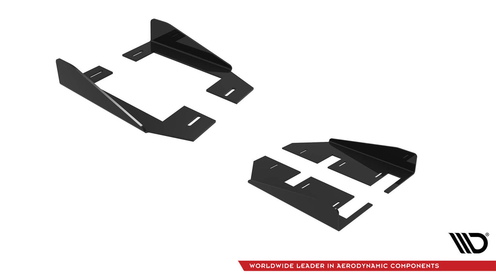Maxton Design Seitenschweller Flaps passend für Mercedes-Benz A AMG-Line W176 Facelift schwarz Hochglanz