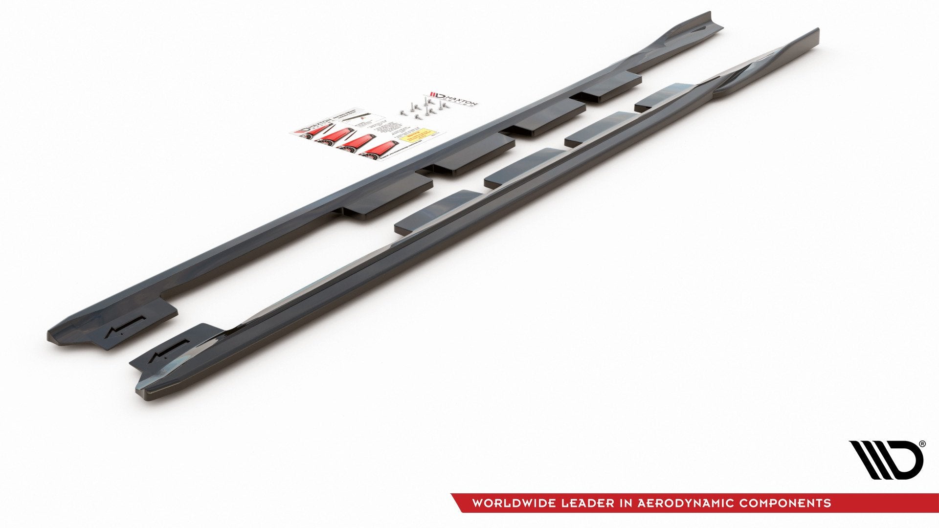 Maxton Design Street+ Seitenschweller Leisten passend für Ford Mondeo Mk5 Facelift/Preface schwarz Hochglanz