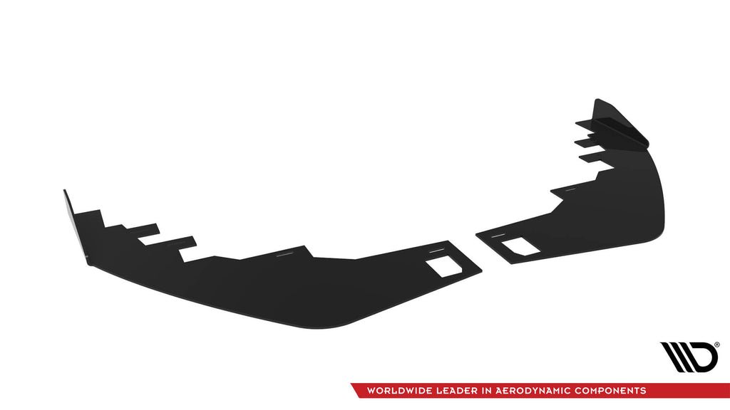 Maxton Design Front Stoßstange Flaps passend für Mercedes-Benz A AMG-Line W176 Facelift schwarz Hochglanz