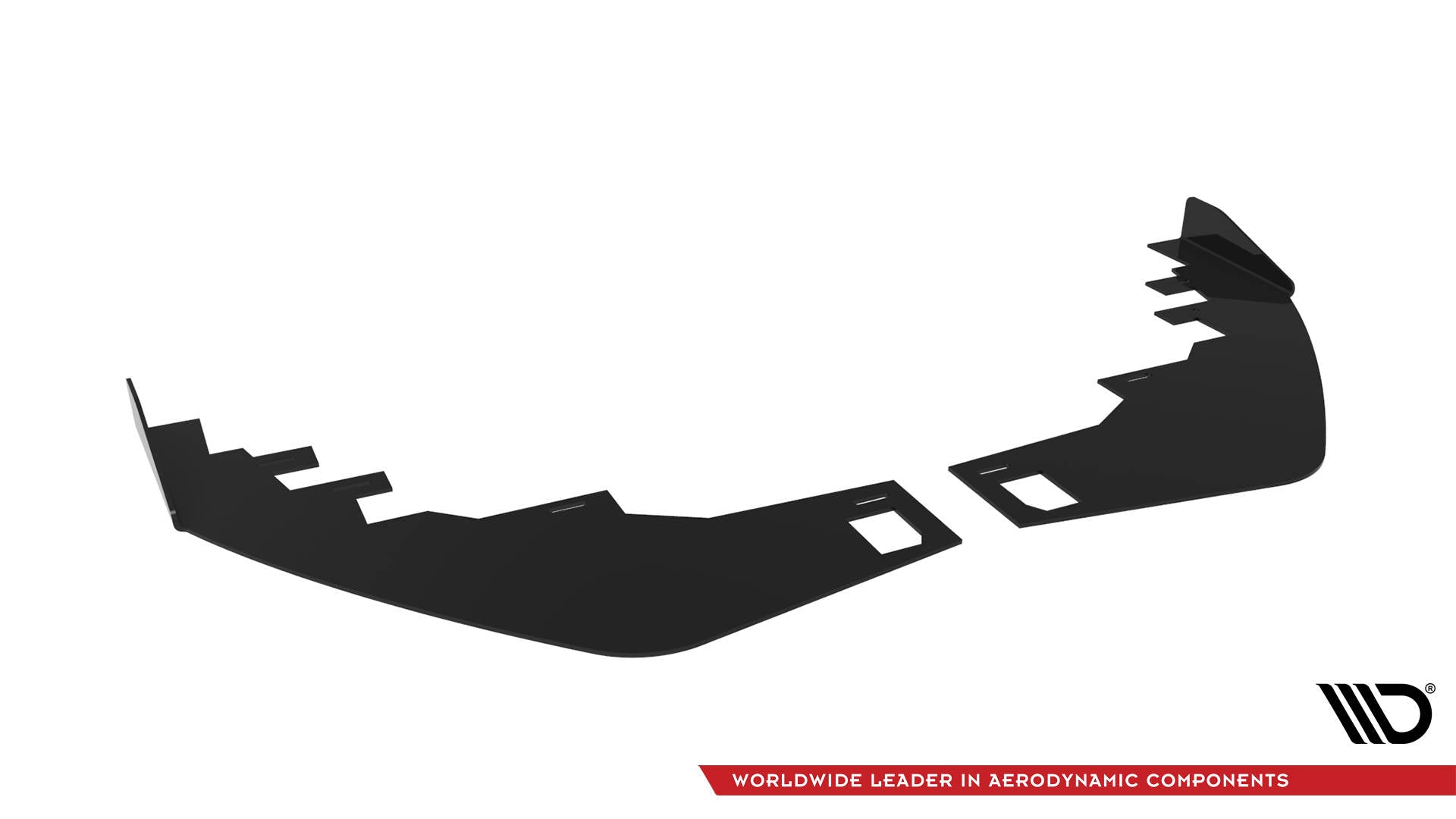 Maxton Design Front Stoßstange Flaps passend für Mercedes-Benz A AMG-Line W176 Facelift schwarz Hochglanz