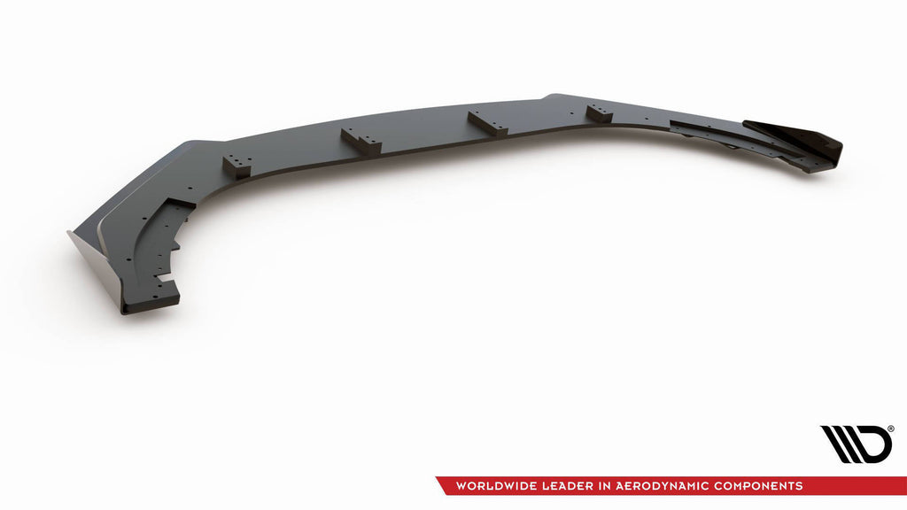 Maxton Design Street Pro Street+ Spoilerlippe Front Ansatz passend für V.3 + Flaps passend für VW Golf GTI Mk6 schwarz Hochglanz