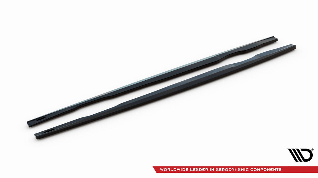 Maxton Design Street+ Seitenschweller Leisten passend für Audi A7 RS7 Look C7 schwarz Hochglanz