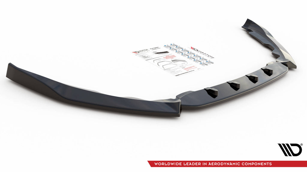 Maxton Design Street+ Spoilerlippe Front Ansatz passend für Ford Mondeo Mk5 schwarz Hochglanz
